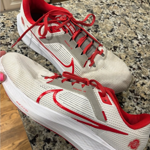 Nike Pegasus Ohio State Buckeyes Running Shoes FZ5135-600 Mens Size 12 LIKE NEW - Picture 1 of 6